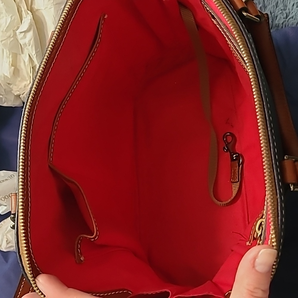 Navy Dooney & Bourke Dome Satchel - Picture 4 of 13
